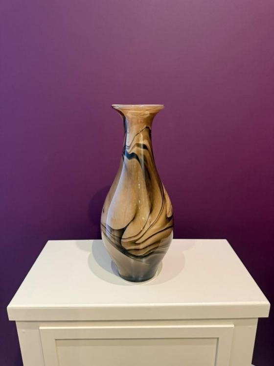 Vaso alto âmbar mesclado